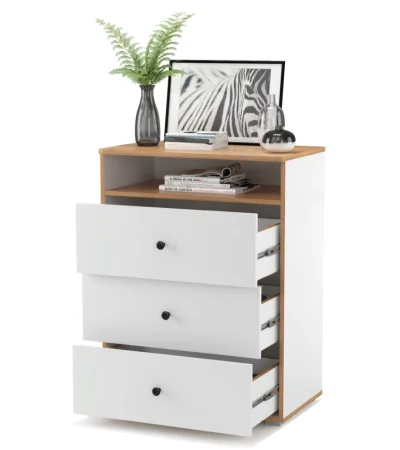 Комод Вуди 13.293 белый премиум/дуб крафт золотой