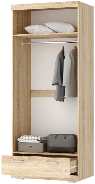 Шкаф Соната ШС-900 дуб сонома/белый глянец