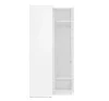 Шкаф угловой прямой Челси белый/белый глянец