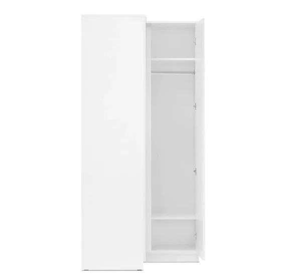 Шкаф угловой прямой Челси белый/белый глянец Шкаф угловой прямой Челси белый/белый глянец