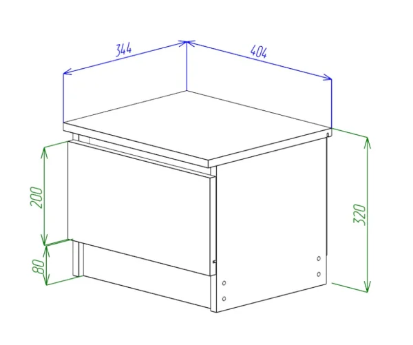 Тумба прикроватная Охта Лайт 400 дуб вотан/белый Тумба прикроватная Охта Лайт 400 дуб вотан/белый