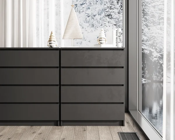 Комод Охта Лайт 1200.8 графит Комод Охта Лайт 1200.8 графит