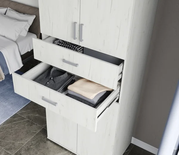 Шкаф Соло-5 (Нельсон ШК-05) дуб крафт белый