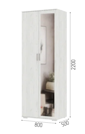 Шкаф Соло-4 (Нельсон ШК-04) дуб крафт белый