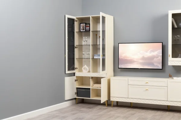 Шкаф-витрина Марион 16.397.02 слоновая кость