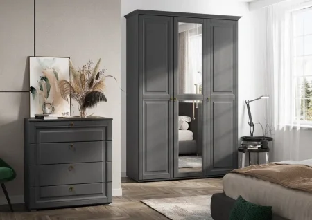 Шкаф 3-х створчатый Престиж-1 графит