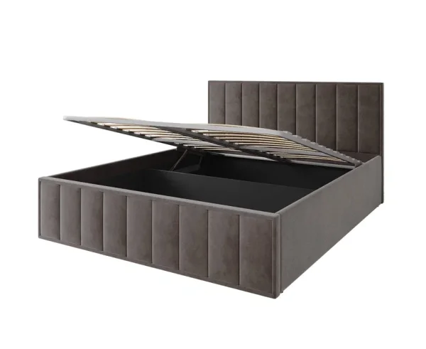 Кровать Лана 160х200 с подъемным механизмом, велюр шоколад Кровать Лана 160х200 с подъемным механизмом, велюр шоколад