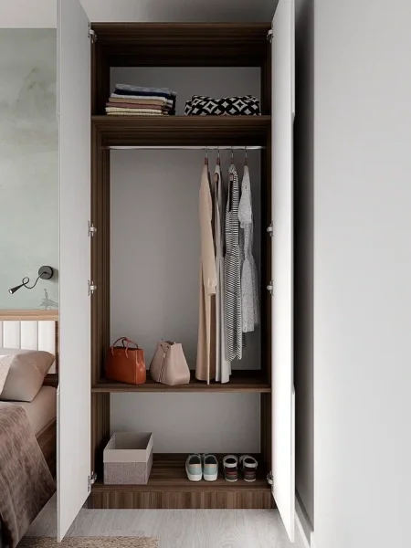 Шкаф Роза 900 орех франклин/белый софт тренто