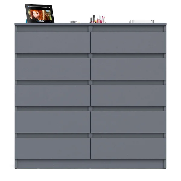 Комод десять выдвижных ящиков МК 1200.10 графит Комод десять выдвижных ящиков МК 1200.10 графит