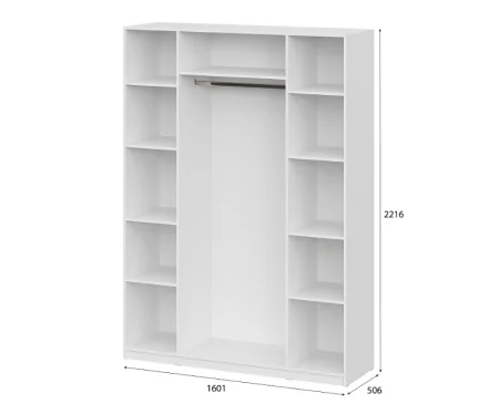 Шкаф ШК-5 (1600) белый текстурный