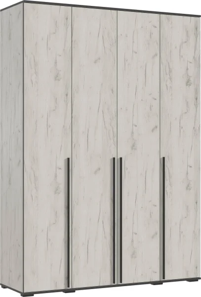 Шкаф 4-х створчатый Норд 1600 дуб крафт белый