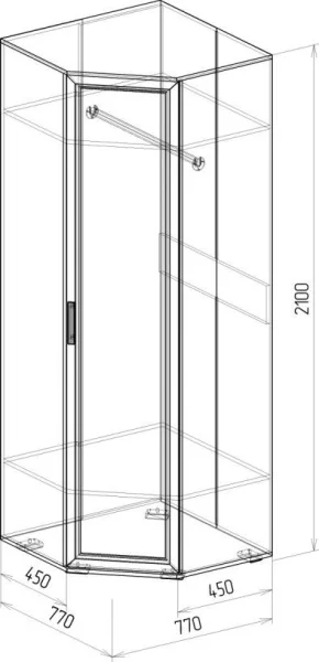 Шкаф угловой Корвет Люкс №14 венге