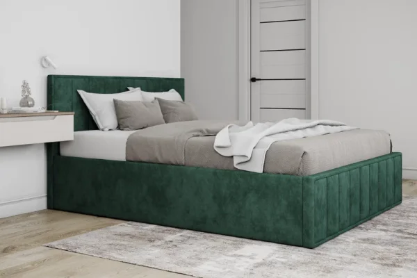 Кровать Лана 160х200 с подъемным механизмом, велюр зеленый софт Кровать Лана 160х200 с подъемным механизмом, велюр зеленый софт