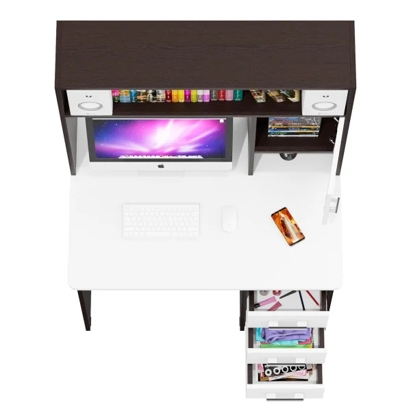 Компьютерный стол СК-9 венге/белый