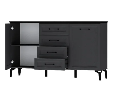 Комод Шарм К-3 антрацит/рамка