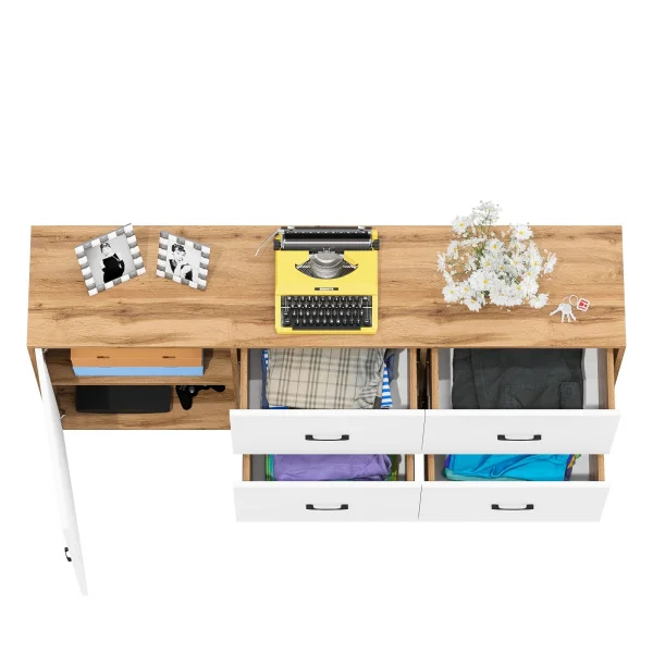 Комод 125-1704 дуб вотан/белый Комод 125-1704 дуб вотан/белый