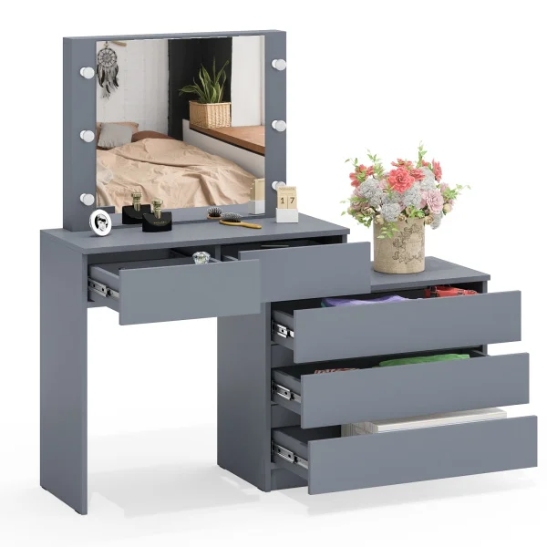 Стол косметический с подсветкой 110 графит Стол косметический с подсветкой 110 графит