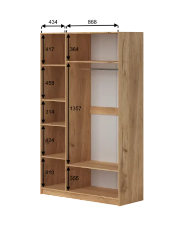 Шкаф Ньерд 1350 дуб вотан/белый софт