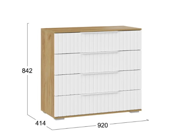 Комод Хилтон дуб крафт золотой/белый матовый Комод Хилтон дуб крафт золотой/белый матовый
