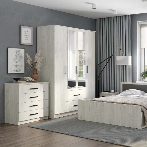 Комод Фиеста 850 дуб крафт белый