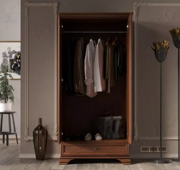 Шкаф двустворчатый Кентаки SZF2D1S каштан