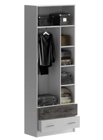 Шкаф Вега Позитив белый/бетон темный