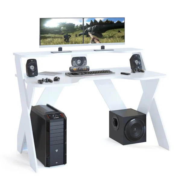 Компьютерный стол Кст-118 белый