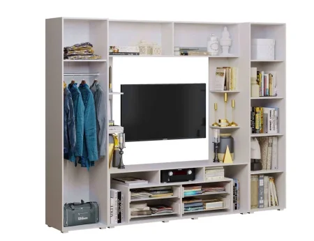 Гостиная Гармония белый/черный глянец