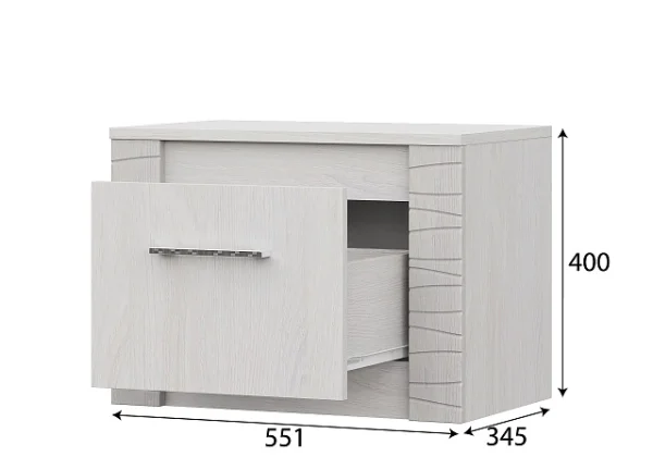 Тумба прикроватная Гамма-20 ясень анкор светлый/сандал светлый Тумба прикроватная Гамма-20 ясень анкор светлый/сандал светлый