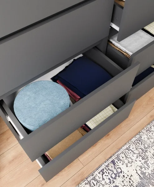 Комод Мори МК 1200.10 графит (10 ящиков) Комод Мори МК 1200.10 графит (10 ящиков)