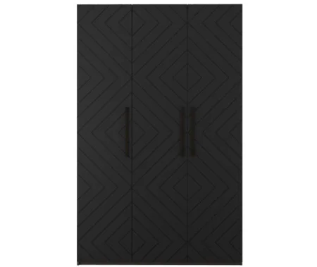 Шкаф 3-х створчатый Копенгаген венге/черный матовый