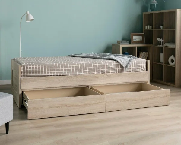 Кровать раздвижная с ящиками Сириус 90х200 дуб сонома Кровать раздвижная с ящиками Сириус 90х200 дуб сонома