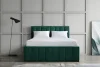 Кровать Лана 160х200 с подъемным механизмом, велюр зеленый софт