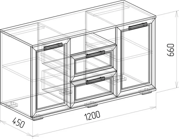 Тумба ТВ Корвет Люкс №16 бодега Тумба ТВ Корвет Люкс №16 бодега