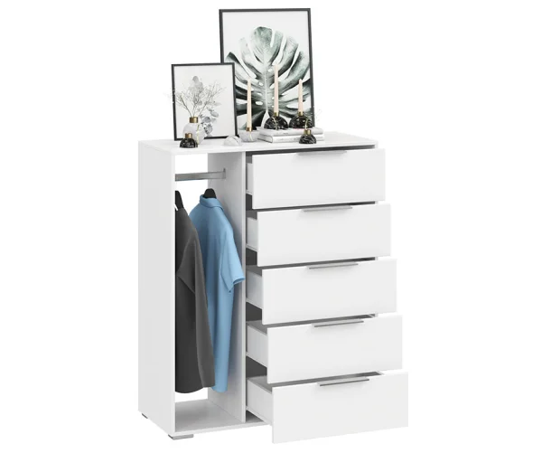 Комод комбинированный Нуар тип 1 белый ясень Комод комбинированный Нуар тип 1 белый ясень