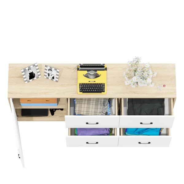 Комод 125-1704 дуб сонома/белый Комод 125-1704 дуб сонома/белый