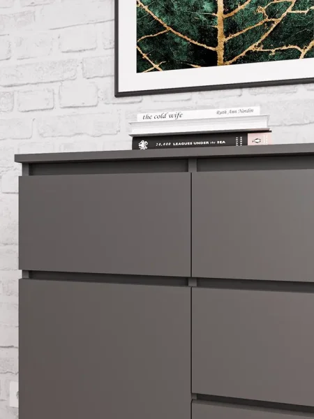 Комод Мори МК 1200.4 графит Комод Мори МК 1200.4 графит