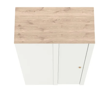 Шкаф угловой Джастин 13.229 белый шагрень/дуб белый