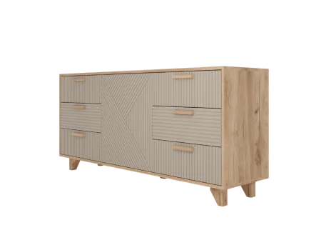 Комод Ньерд 1500 дуб вотан/ива пепельная