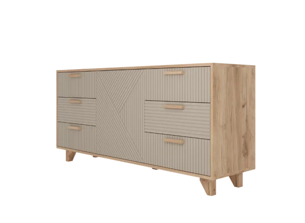 Комод Ньерд 1500 дуб вотан/ива пепельная Комод Ньерд 1500 дуб вотан/ива пепельная