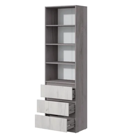 Стеллаж Соната дуб крафт серый/дуб крафт белый