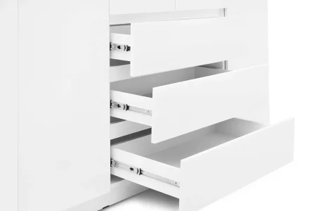 Шкаф Челси 1600 белый/белый глянец