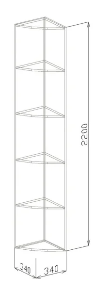 Угол №1 Вега ясень шимо темный/рельеф пастель Угол №1 Вега ясень шимо темный/рельеф пастель