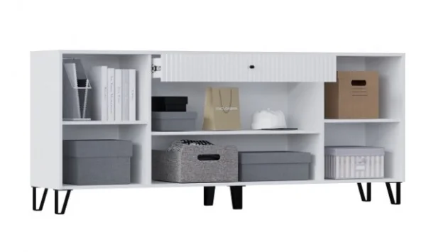 Комод Оливия белый/белый глянец Комод Оливия белый/белый глянец