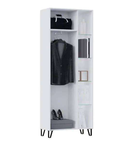 Шкаф Оливия белый/белый глянец Шкаф Оливия белый/белый глянец