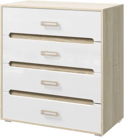 Комод Ким дуб сонома/белый глянец