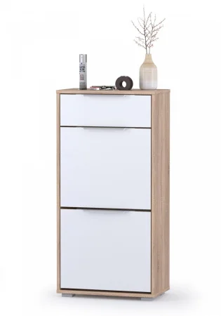 Обувница Куба 13.114 дуб сонома/белый премиум