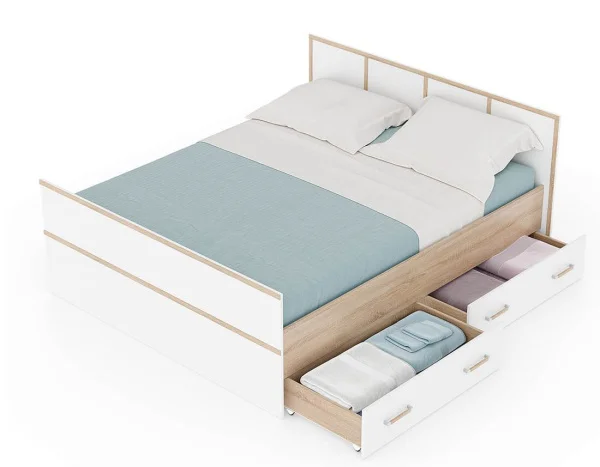 Кровать Сакура 1,6 дуб сонома/белый Кровать Сакура 1,6 дуб сонома/белый