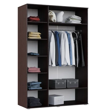 Шкаф 3-х дверный Ким венге/белый глянец