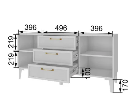 Модульная гостиная Толедо белый